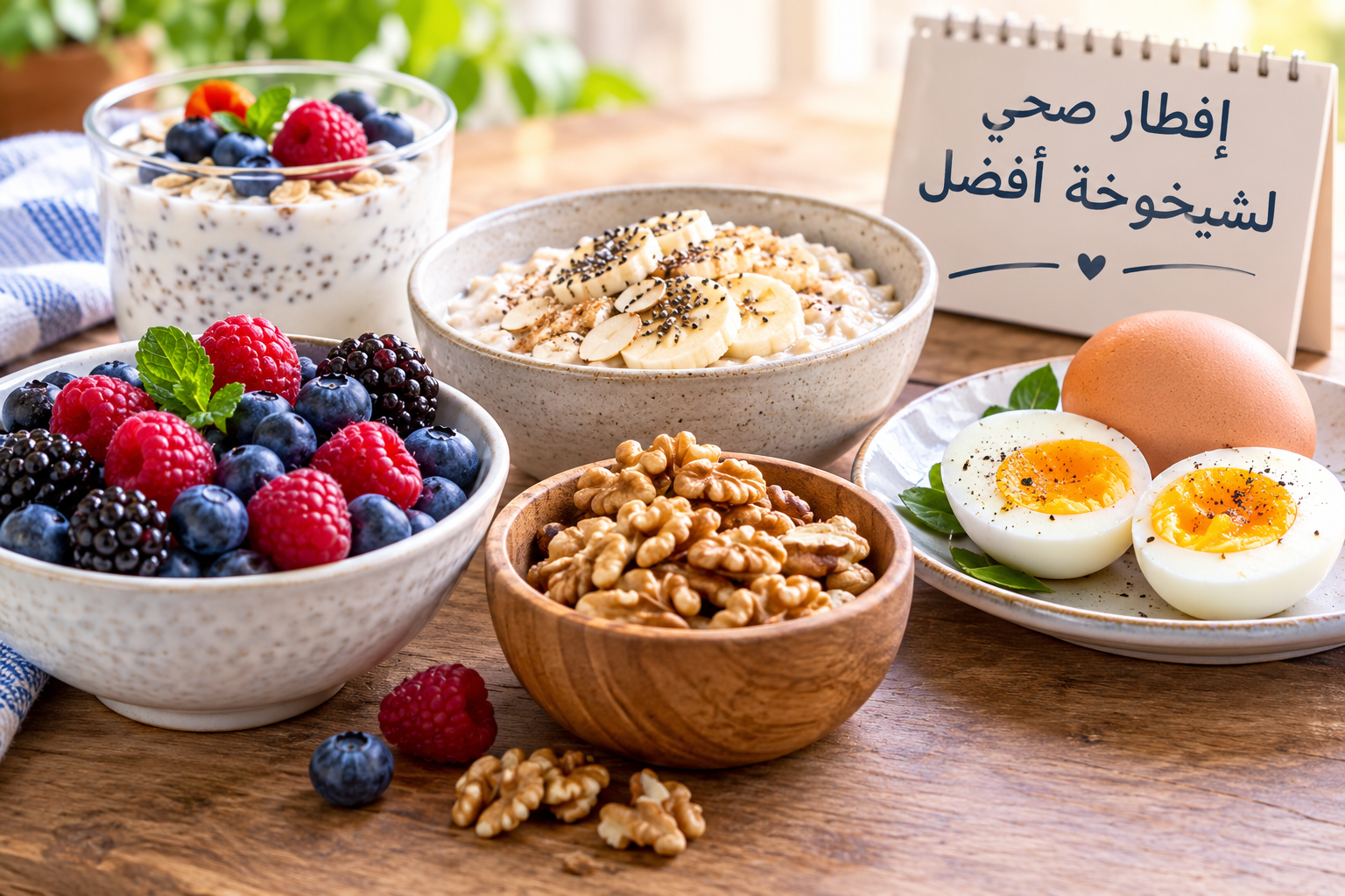 5 أطعمة للإفطار تدعم الشيخوخة الصحية وصحة الدماغ